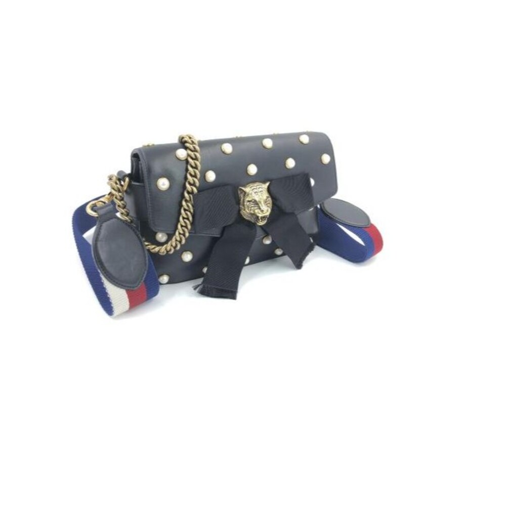 GUCCI TWO-WAY NAPPA BROADWAY ANIMALIER LEATHER TIGER HEAD CROSSBODY SHOULDER BAG - Picture 3 of 12